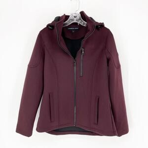 Andrew Marc Hooded Full Zip Jacket Size Medium